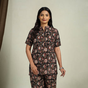  Multiolor Block Print Cotton Bagru Night Suit Set