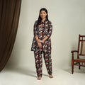 Buy Multicolor Block Print Cotton Bagru Night Suit Set
