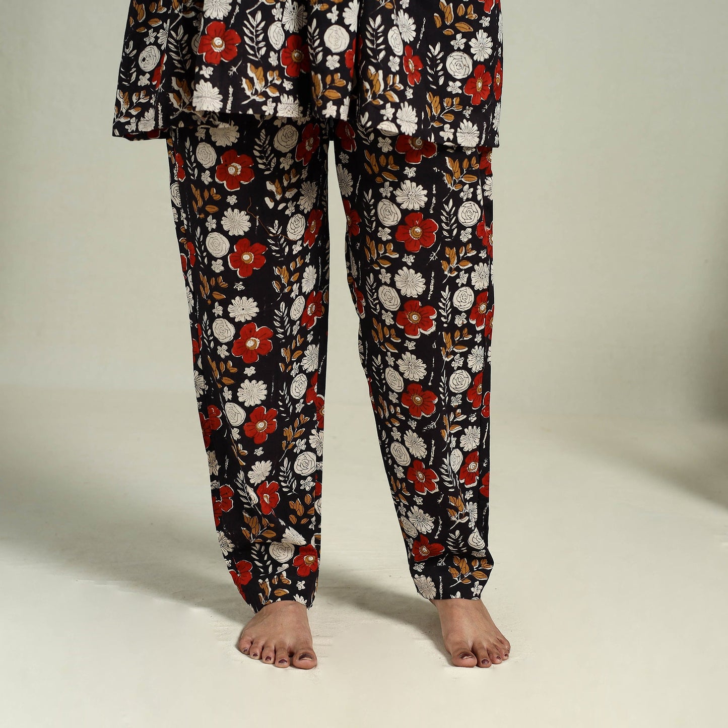 Buy Multicolor Block Print Cotton Bagru Night Suit Set