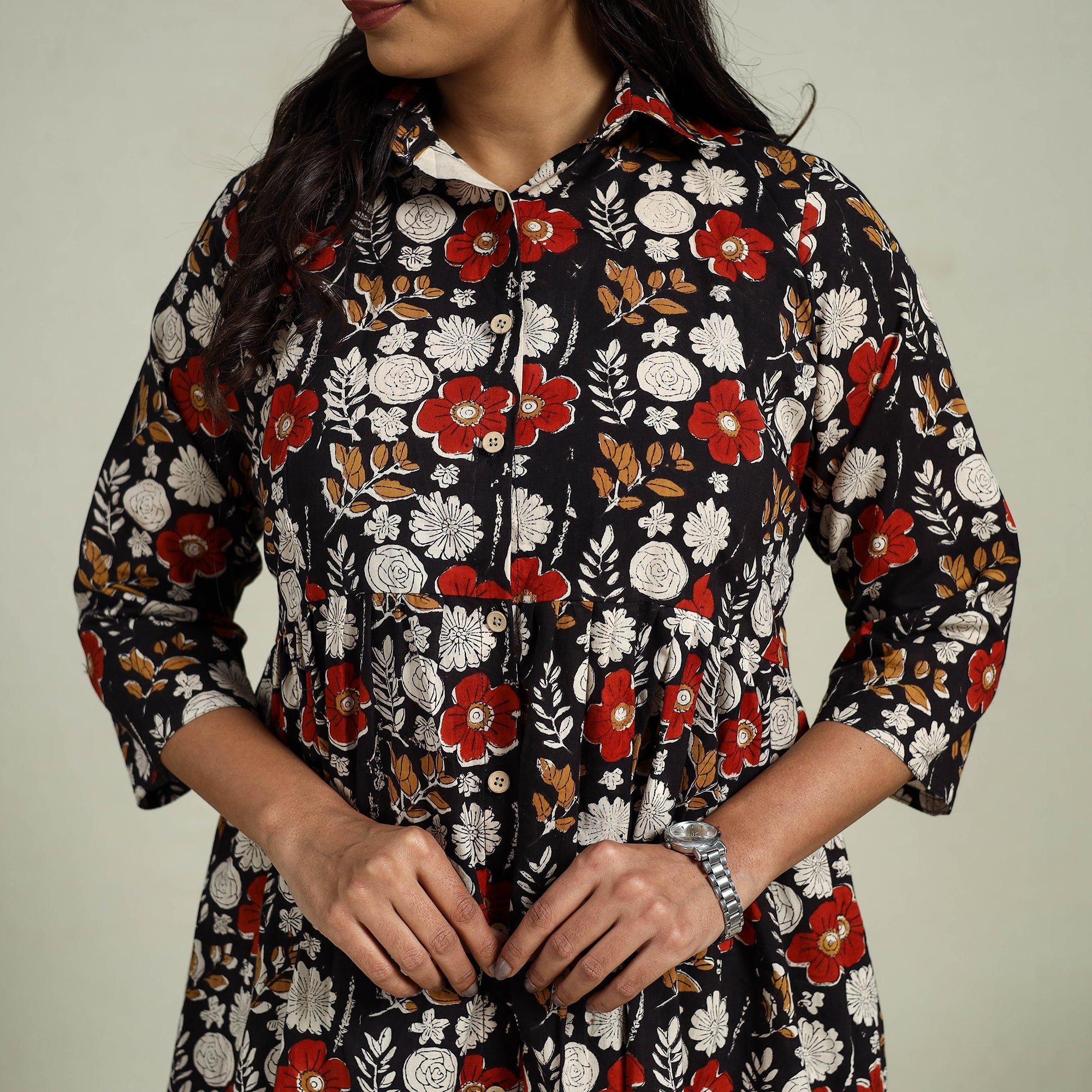 Buy Multicolor Block Print Cotton Bagru Night Suit Set