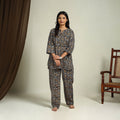  Multicolor Block Print Cotton Bagru Night Suit Set