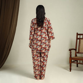 Buy Multicolor Block Print Cotton Bagru Night Suit Set
