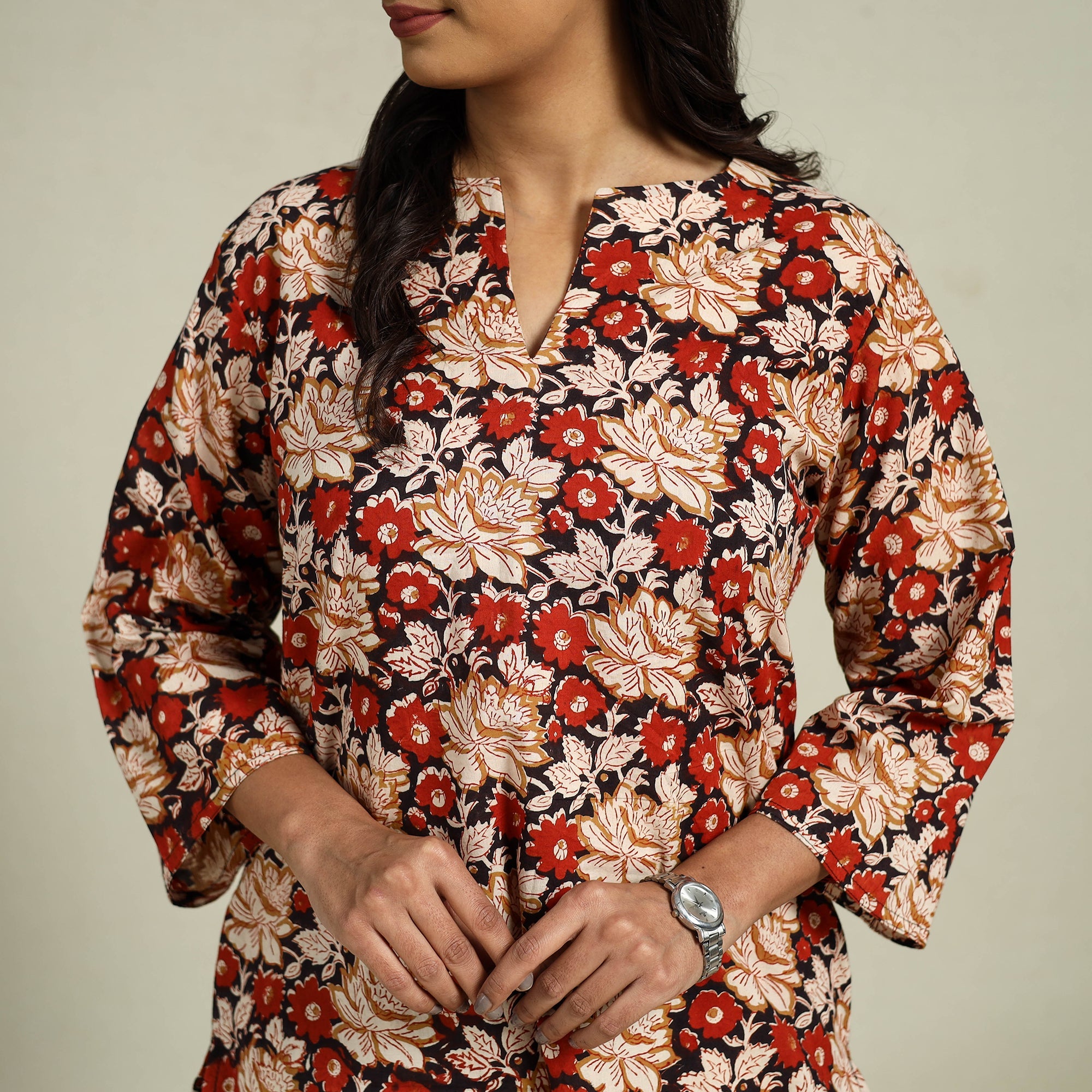 Buy Multicolor Block Print Cotton Bagru Night Suit Set