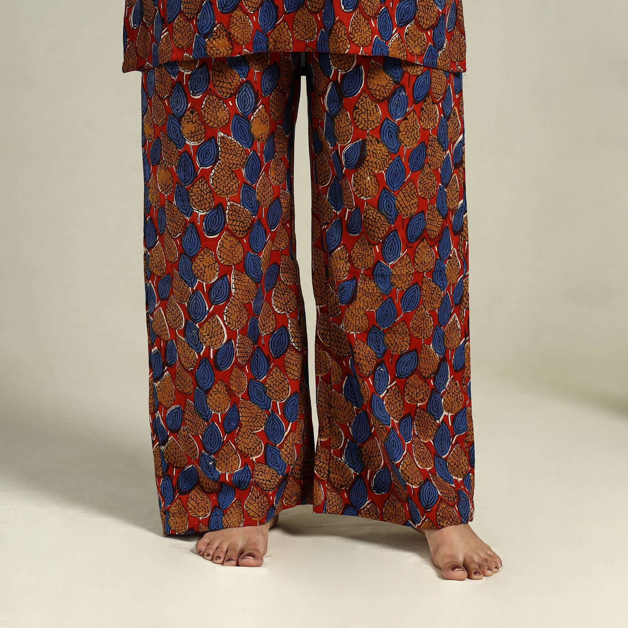 Buy Multicolor Block Print Cotton Bagru Night Suit Set