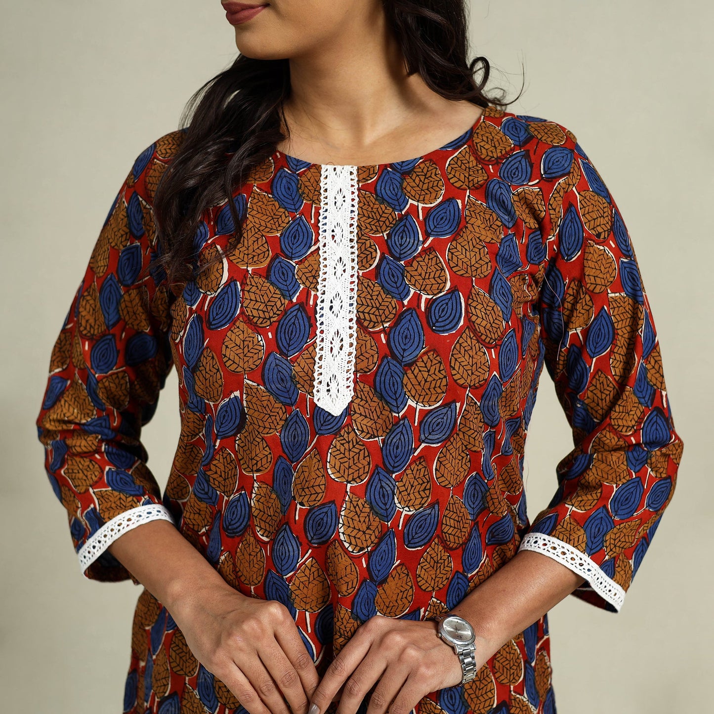 Buy Multicolor Block Print Cotton Bagru Night Suit Set