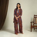 Buy Multicolor Block Print Cotton Bagru Night Suit Set