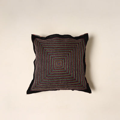 Cotton Bengal Kantha Work Cushion Cover (16 x 16 in) 28
