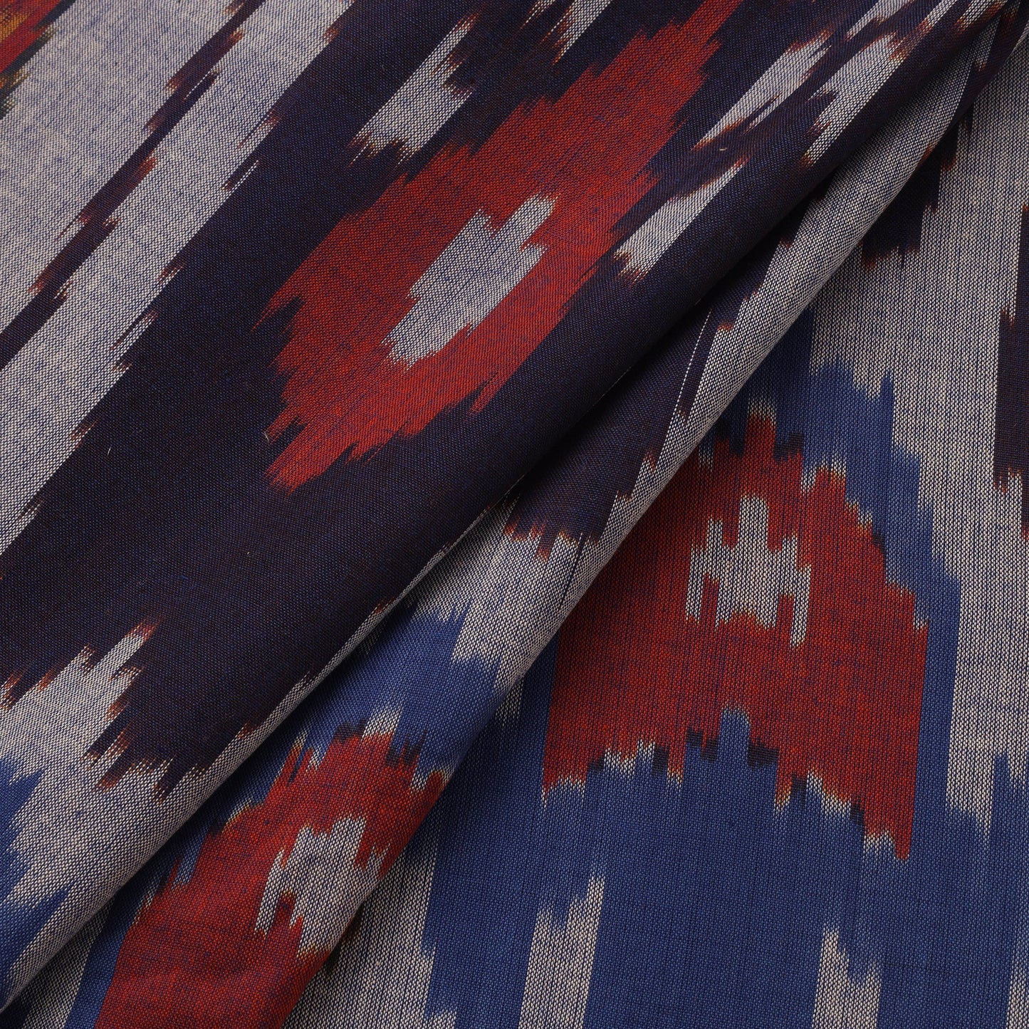 Cotton central asian pochampally ikat fabric 01