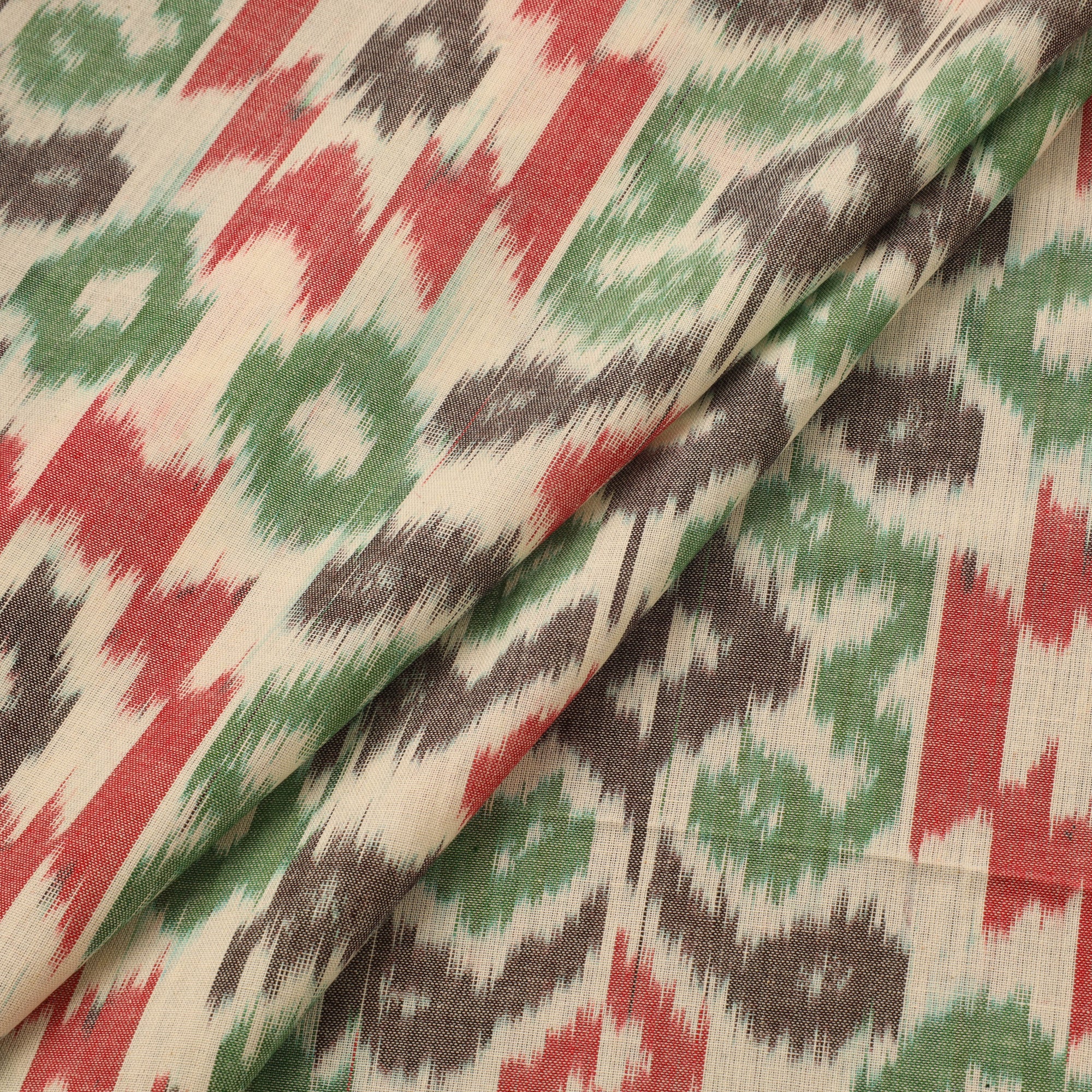 Cotton central asian pochampally ikat fabric 03