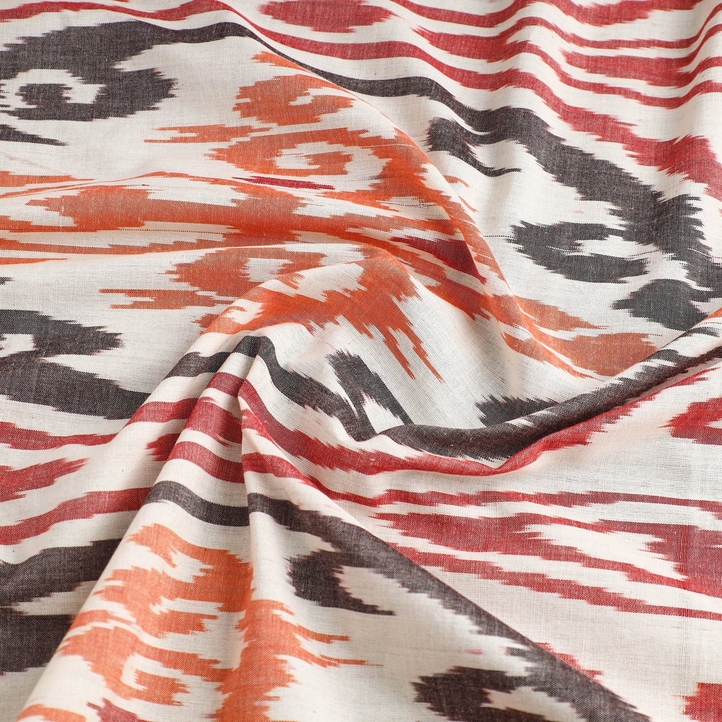 Buy Handloom Cotton Central Asian Pochampally Ikat Fabric