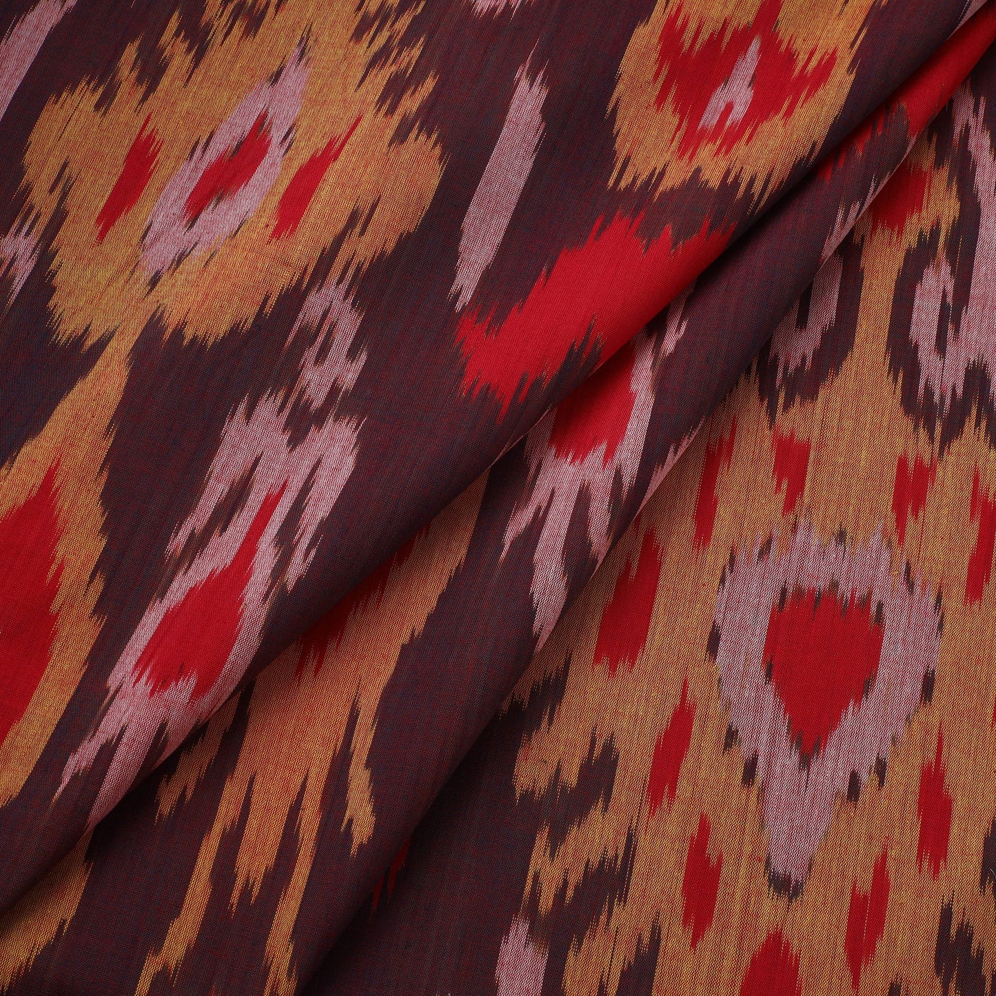 Cotton central asian pochampally ikat fabric 05