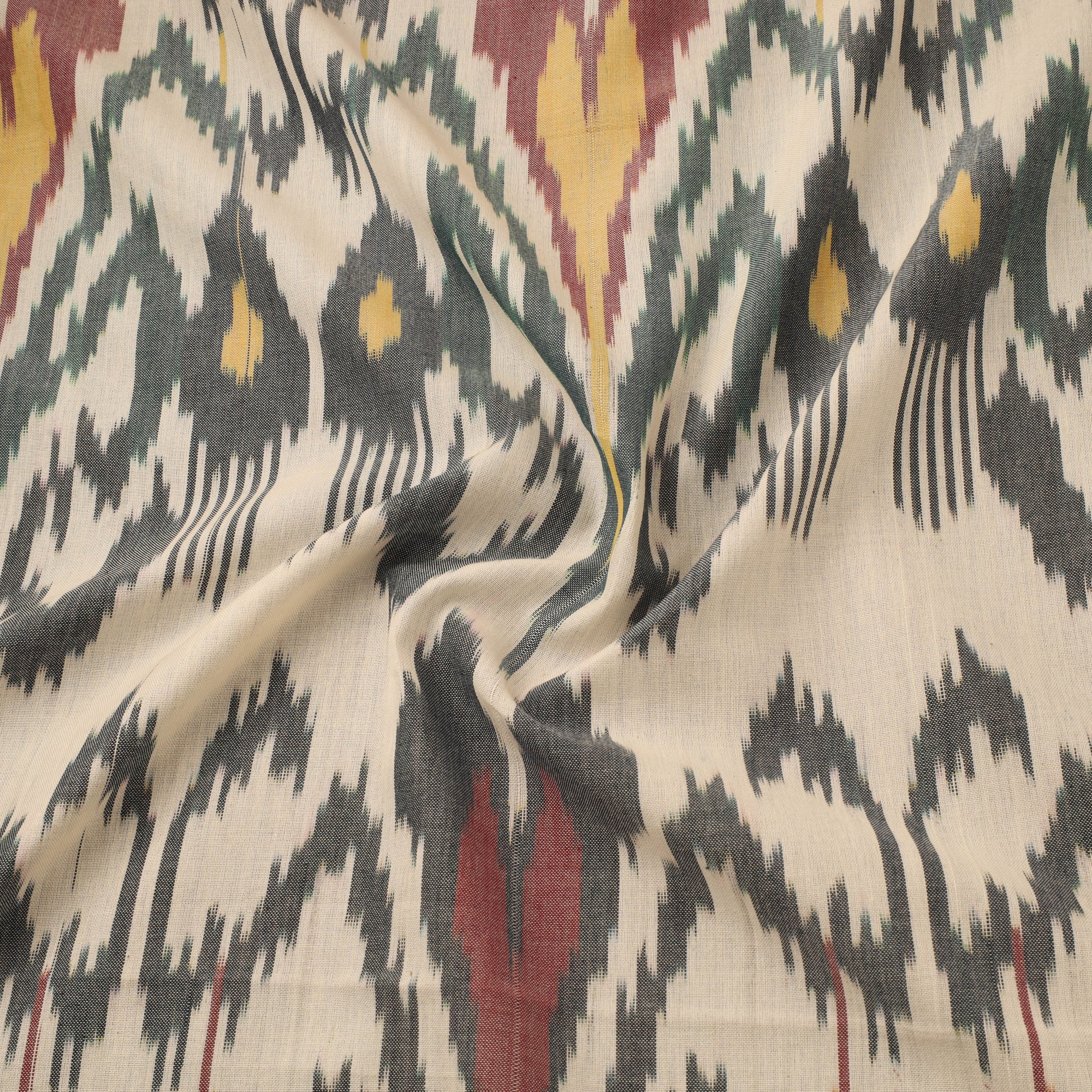 Cotton central asian pochampally ikat fabric 07