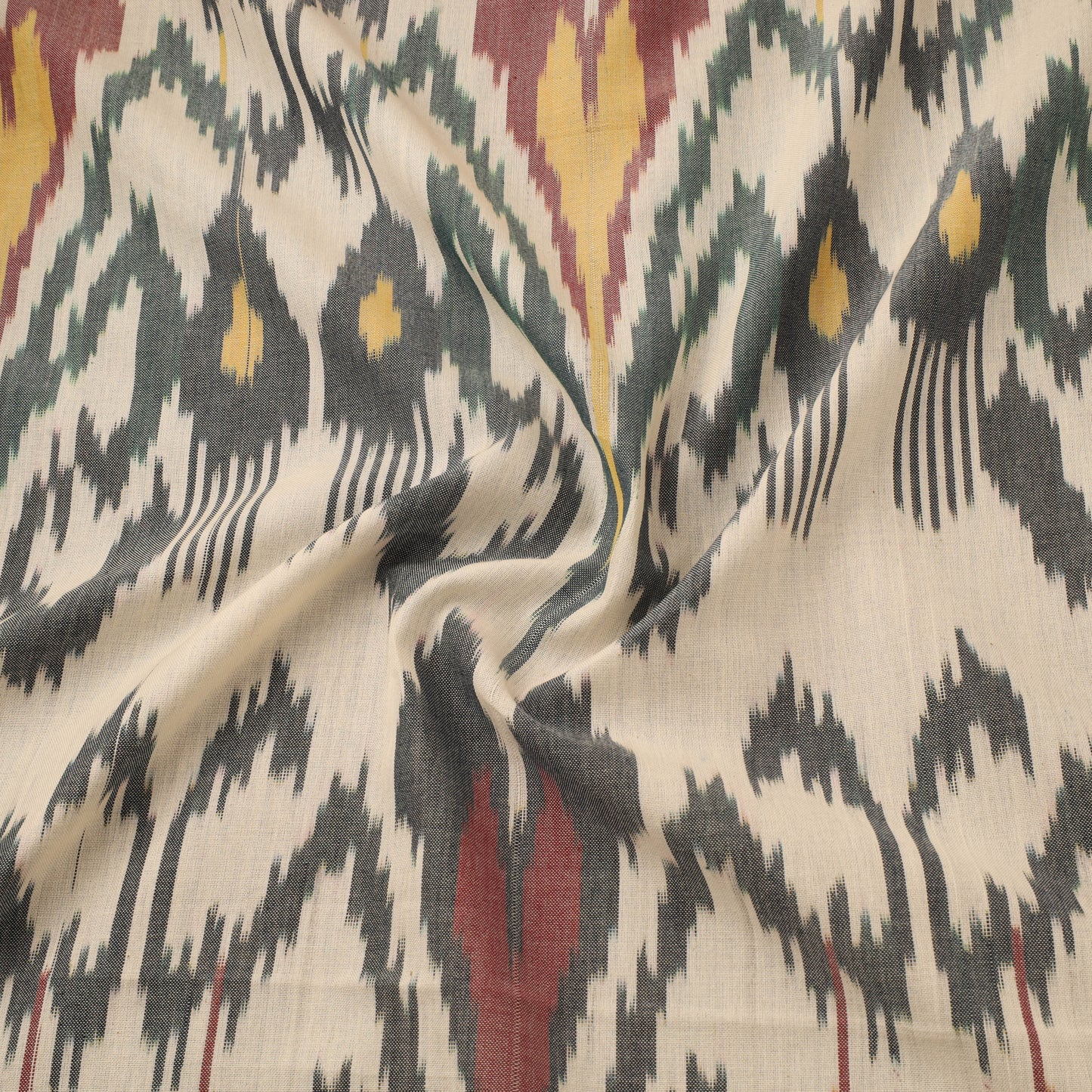 Cotton central asian pochampally ikat fabric 07