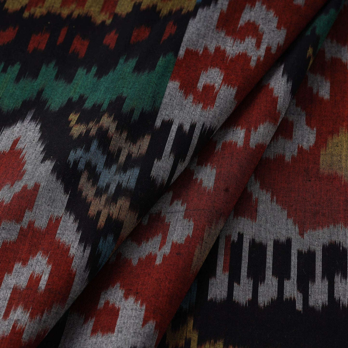 Cotton central asian pochampally ikat fabric 14