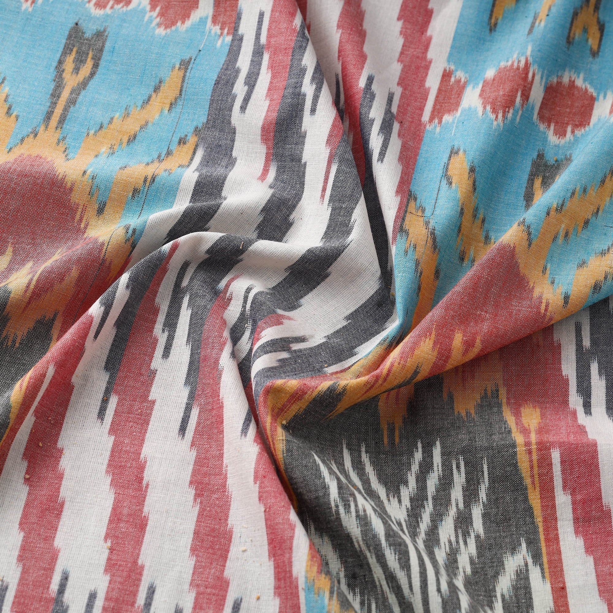 Cotton central asian pochampally ikat fabric 15