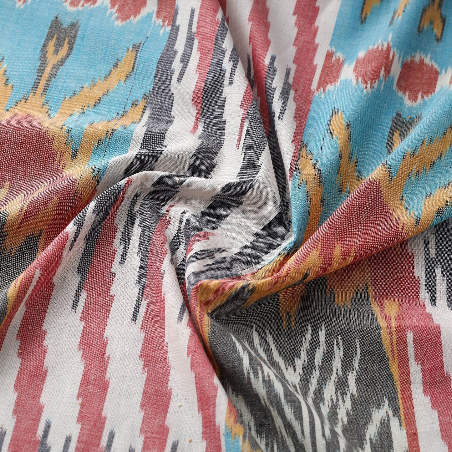 Cotton central asian pochampally ikat fabric 15