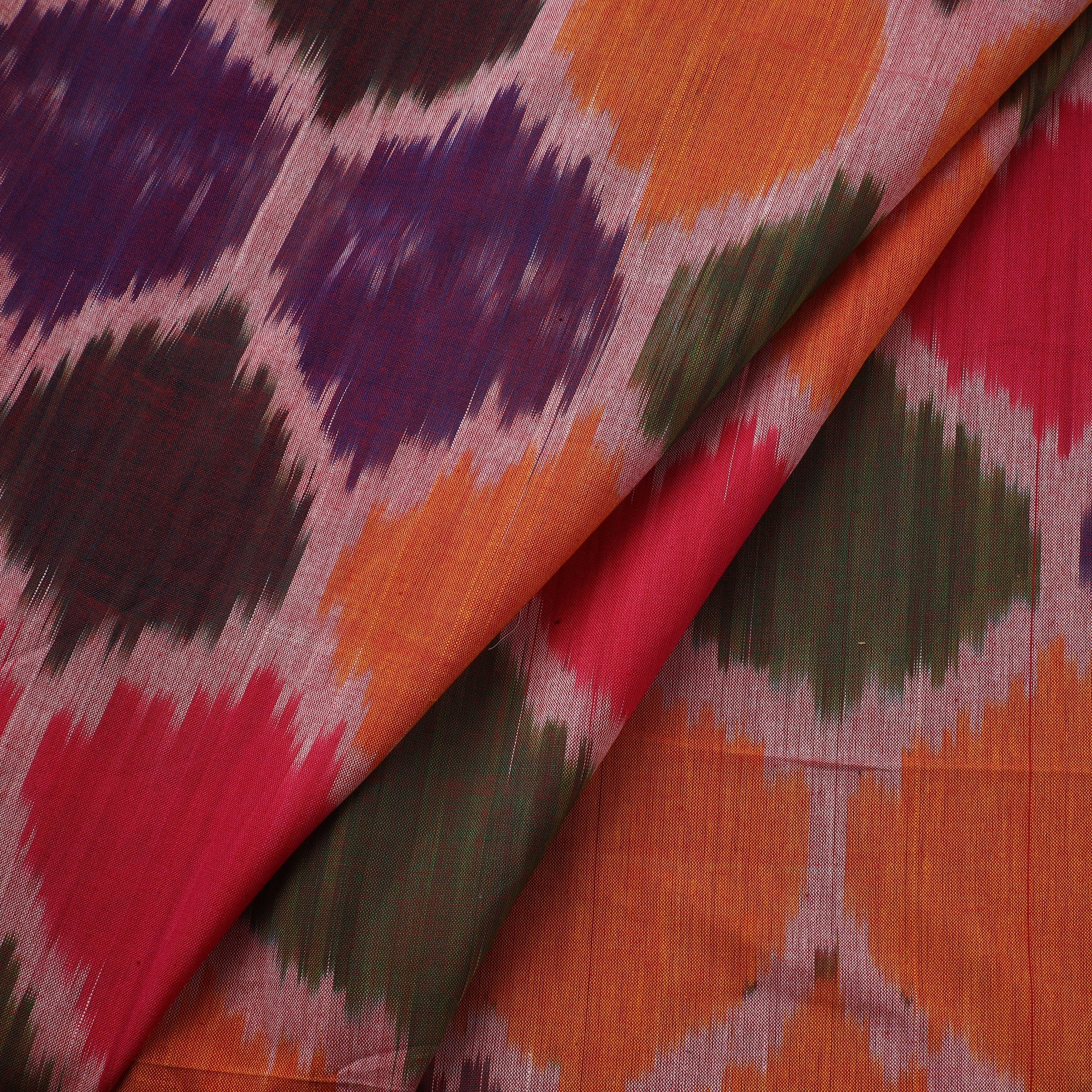 Cotton central asian pochampally ikat fabric 16