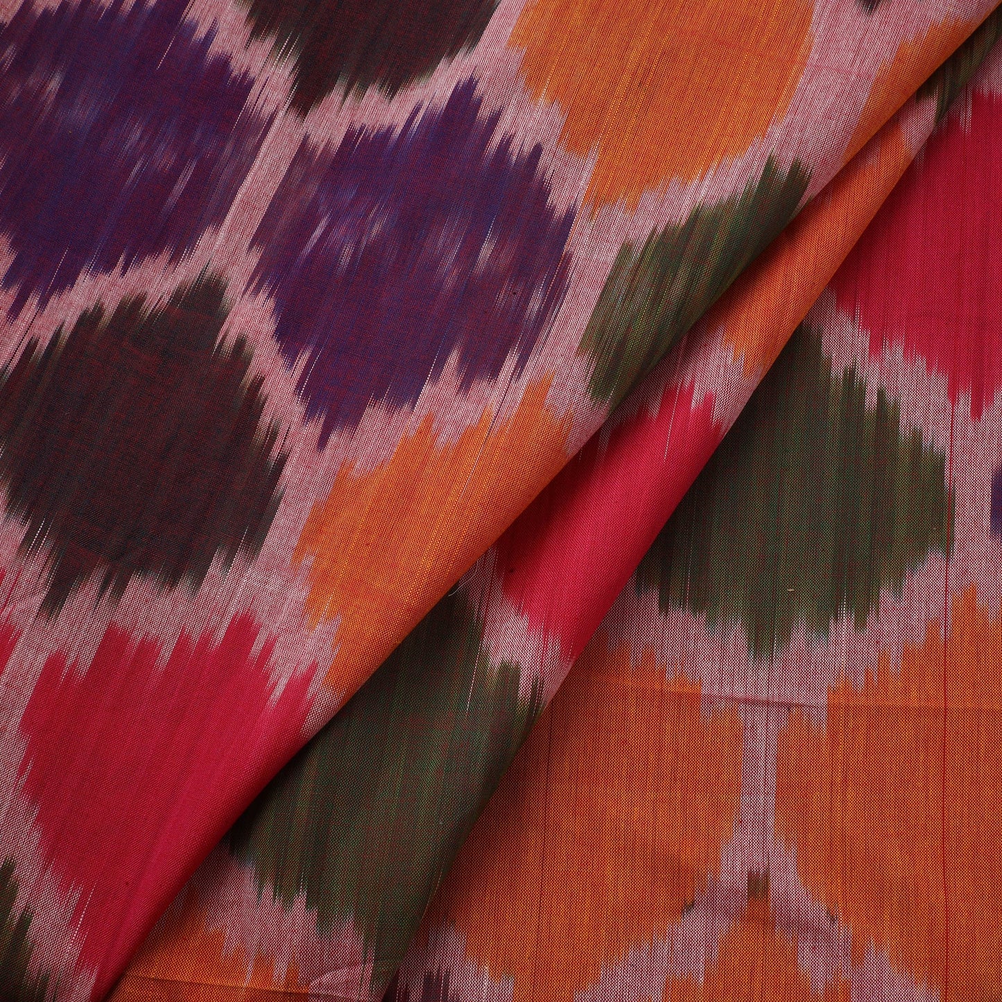 Cotton central asian pochampally ikat fabric 16