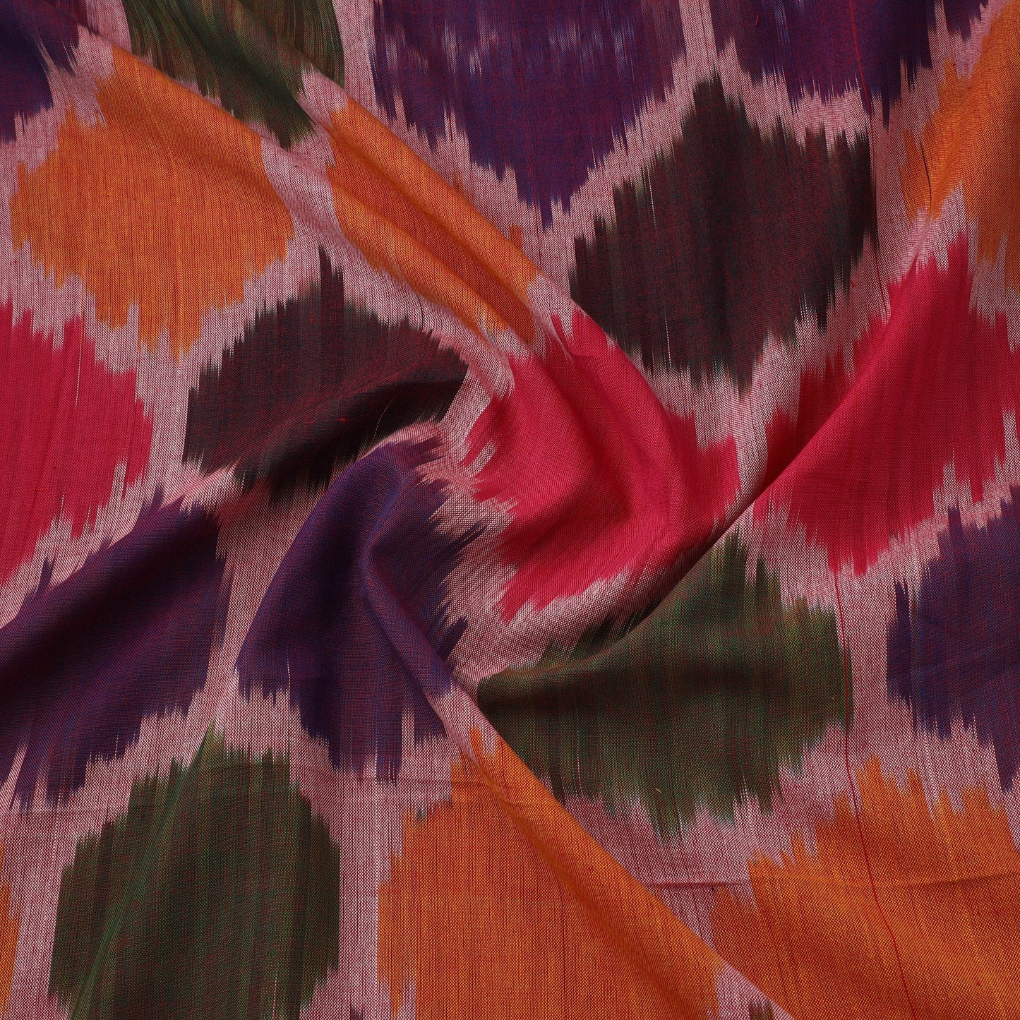 Cotton central asian pochampally ikat fabric 16