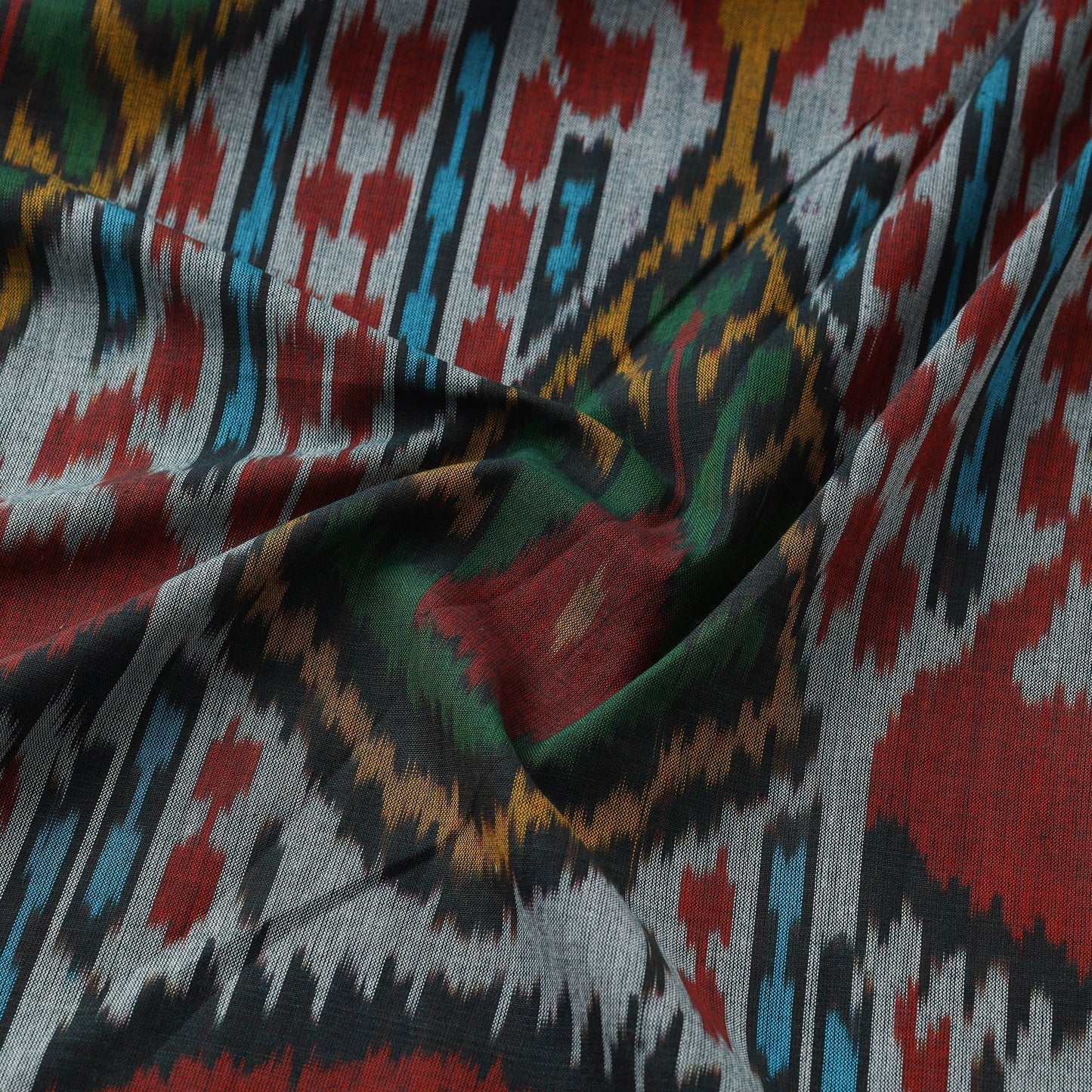 Cotton central asian pochampally ikat fabric 16