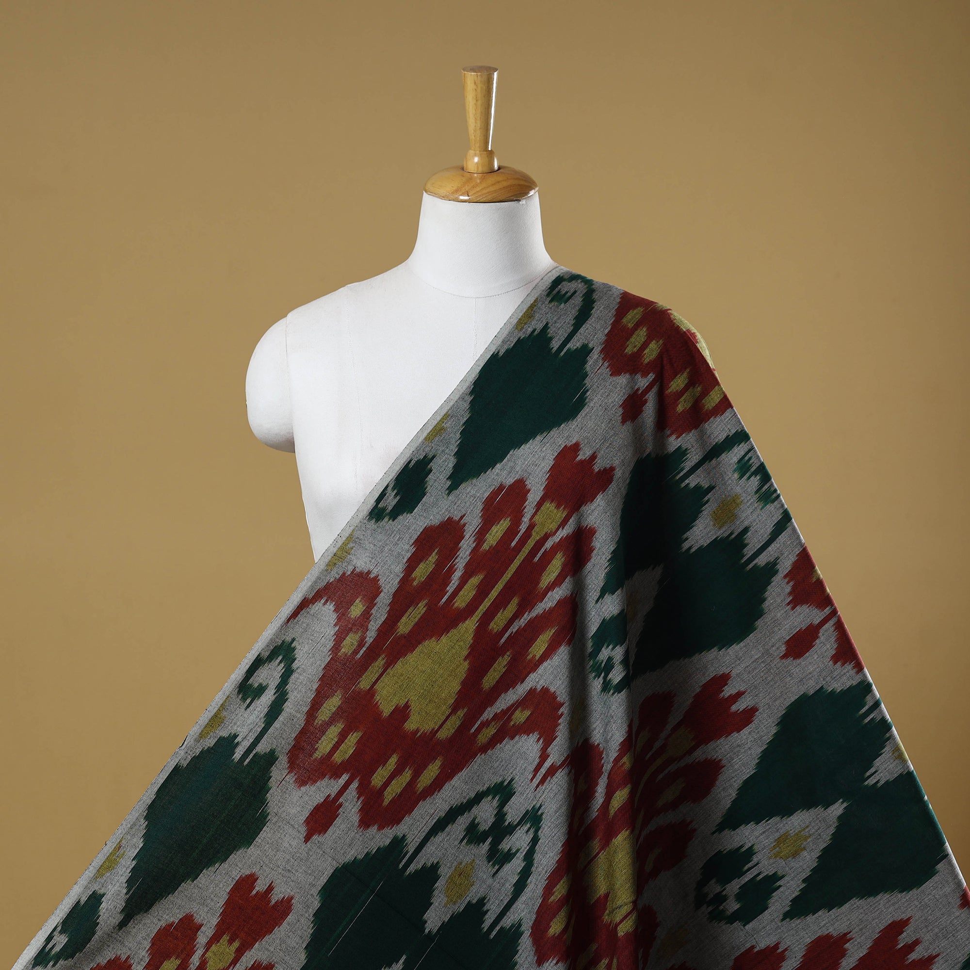 Cotton central asian pochampally ikat fabric 18