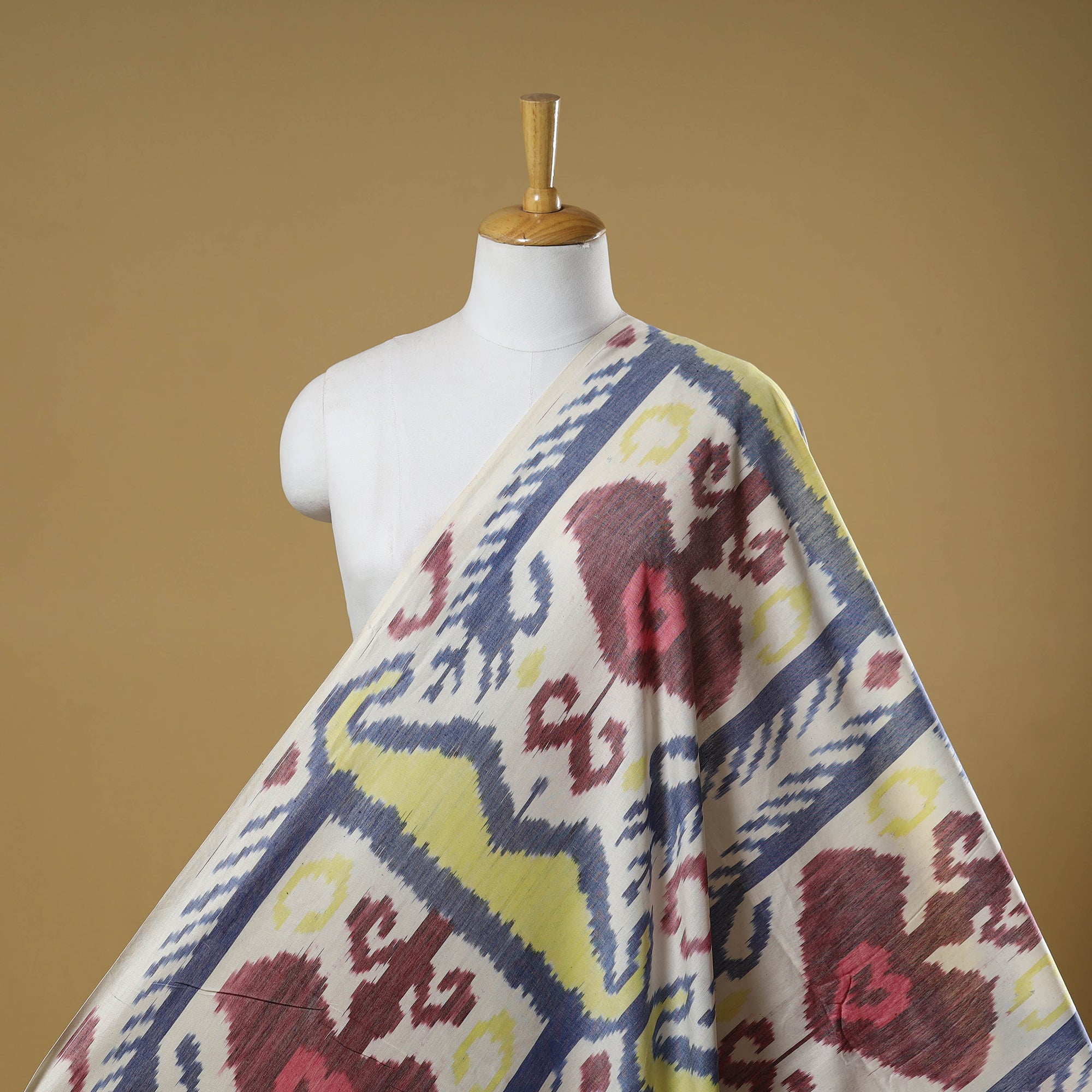 Cotton central asian pochampally ikat fabric 21