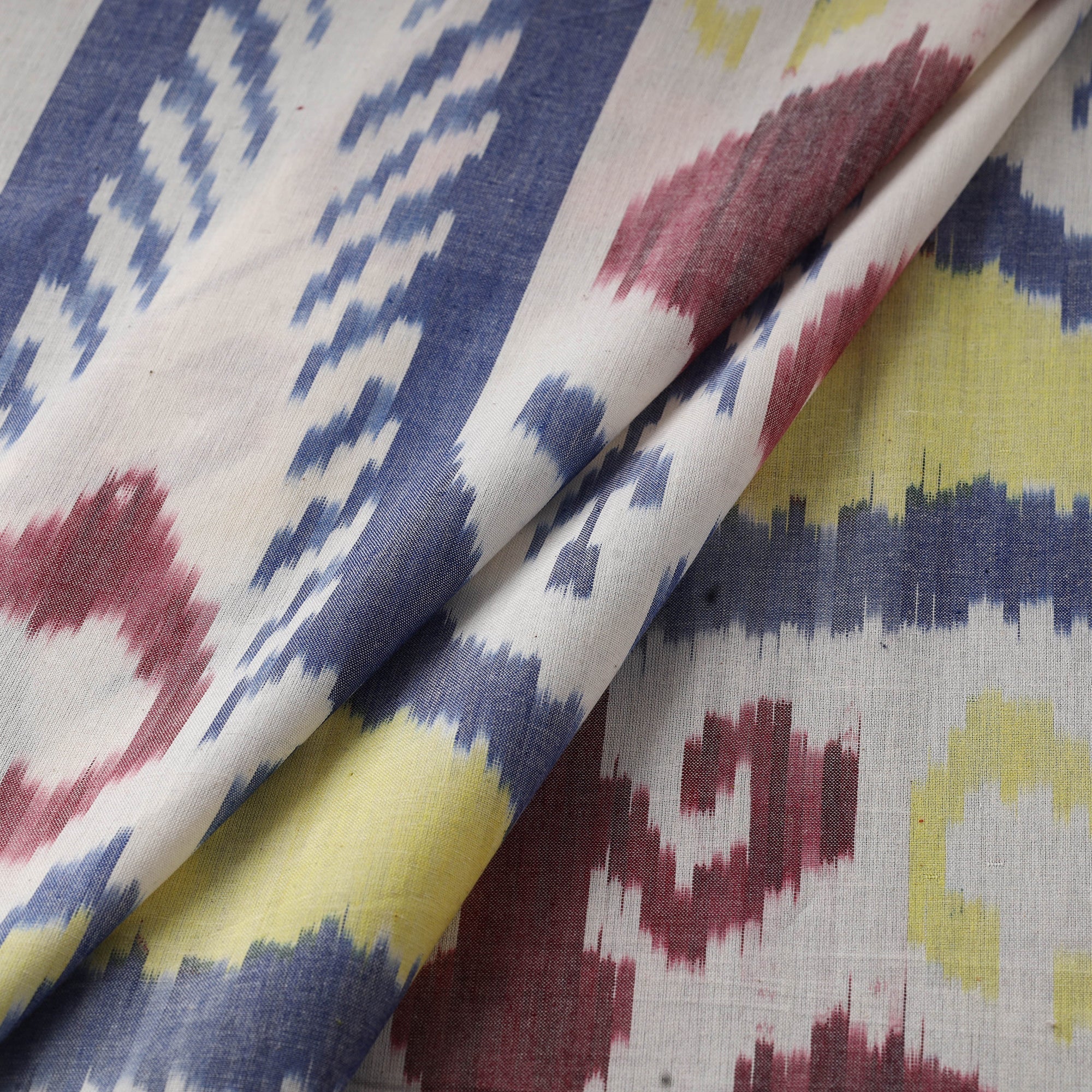 Cotton central asian pochampally ikat fabric 21