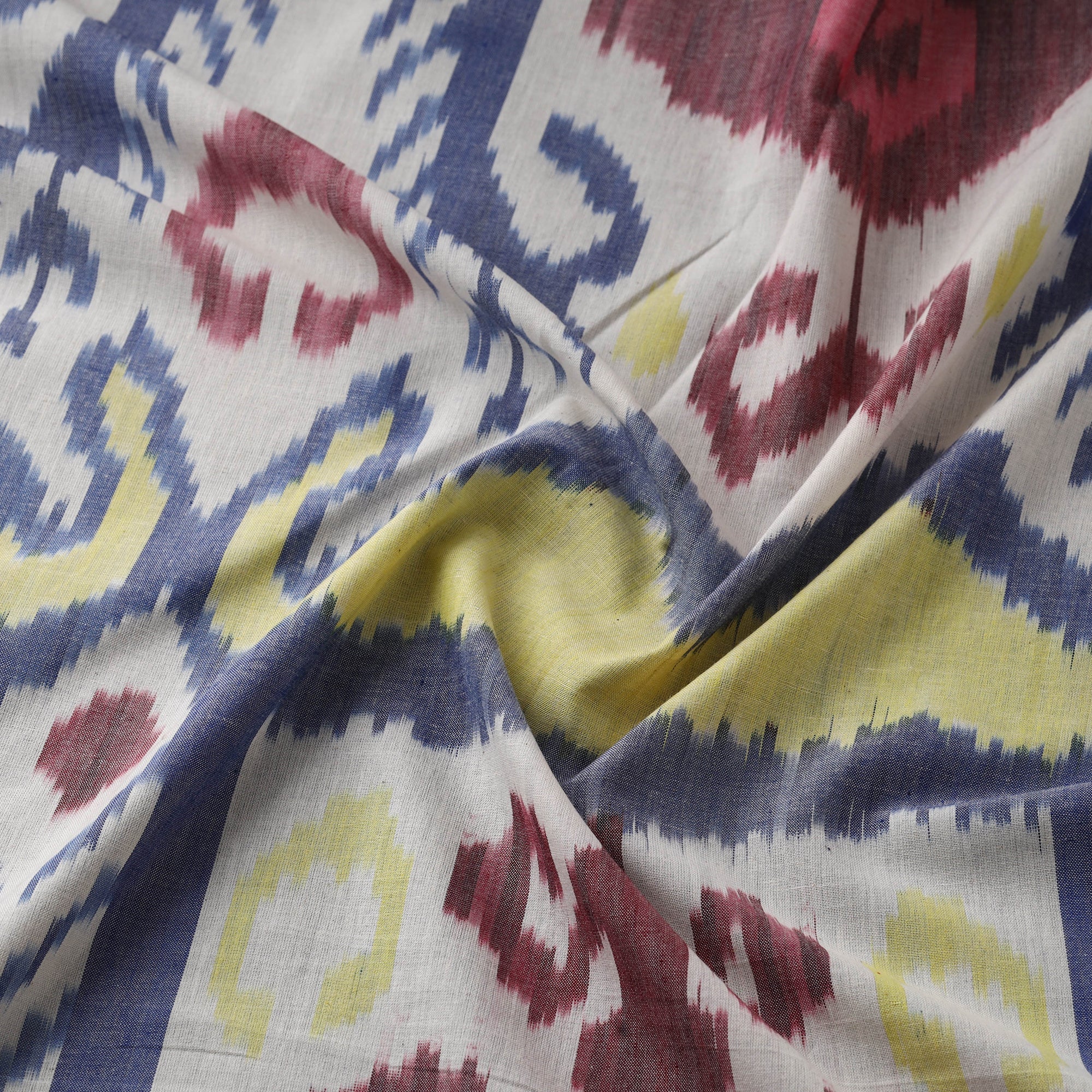 Cotton central asian pochampally ikat fabric 21