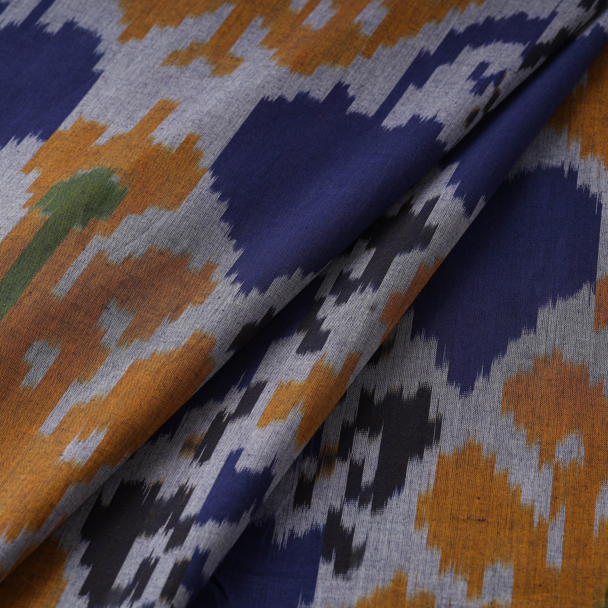 Cotton central asian pochampally ikat fabric 27