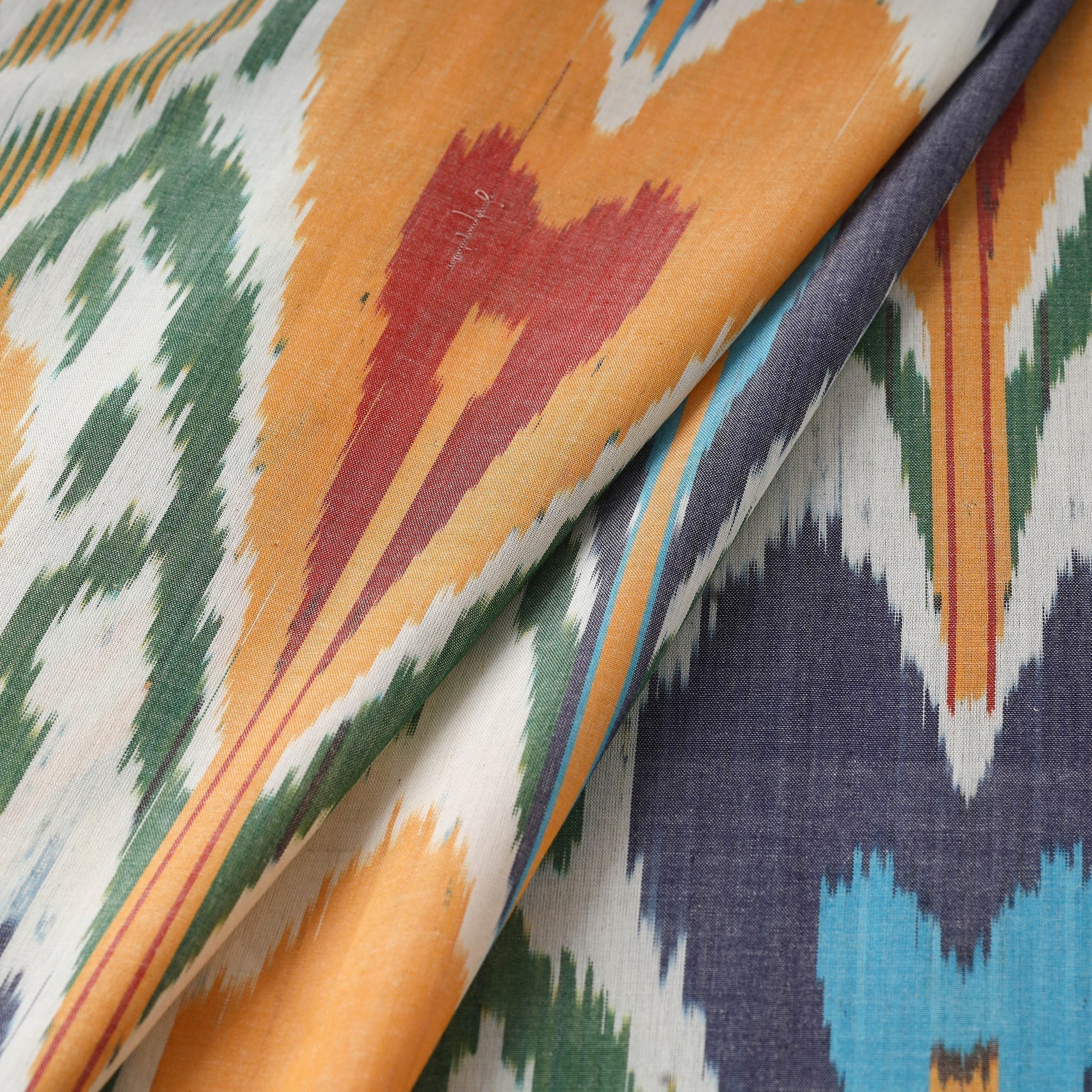 Cotton central asian pochampally ikat fabric 29