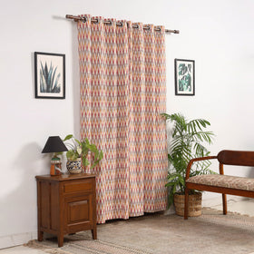 Multicolor - cotton door pochampally ikat curtain (7 x 3