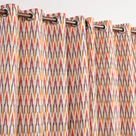 Multicolor - cotton door pochampally ikat curtain (7 x 3