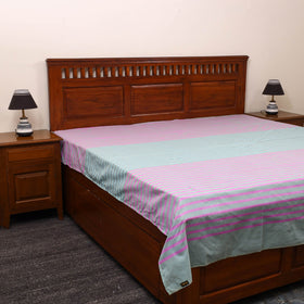 Multicolor - cotton double handloom bed cover (108 x 90 in)