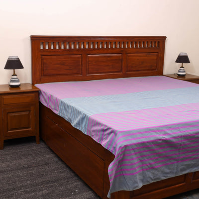 Multicolor - cotton double handloom bed cover (108 x 90 in)