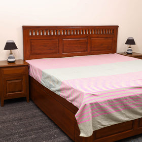 Multicolor - cotton double handloom bed cover (108 x 90 in)