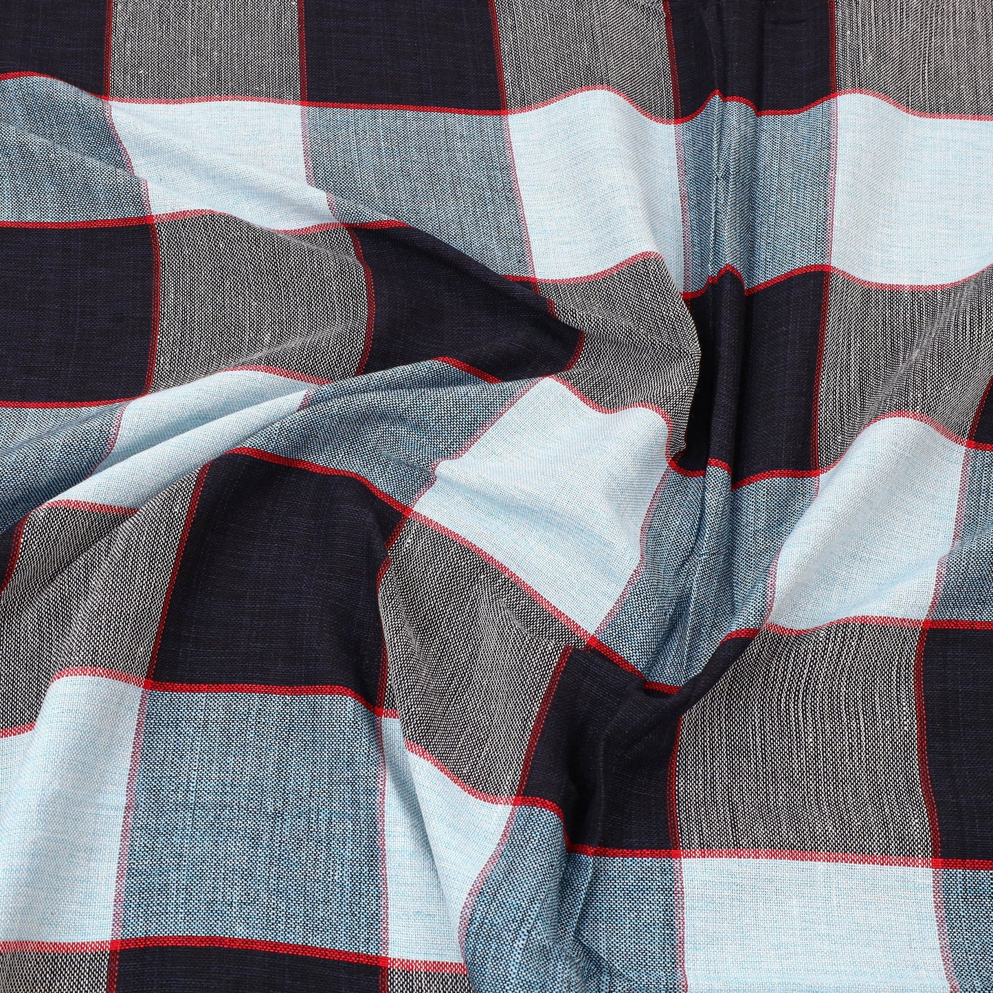 Multicolor - cotton double handloom bed cover (98 x 90 in)