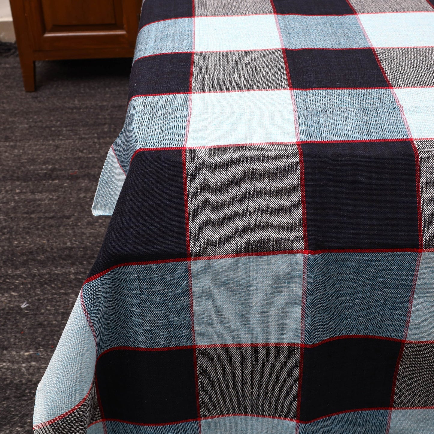 Multicolor - cotton double handloom bed cover (98 x 90 in)