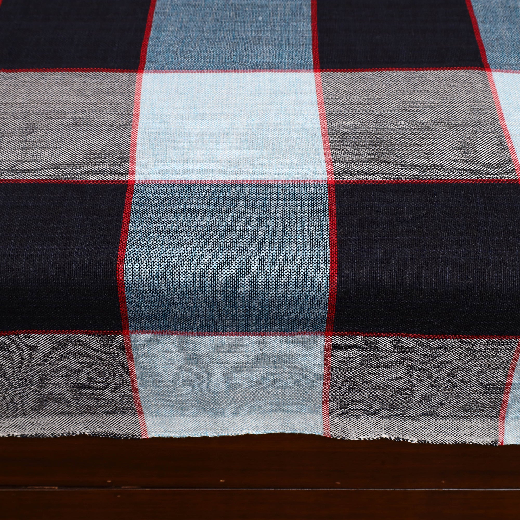 Multicolor - cotton double handloom bed cover (98 x 90 in)