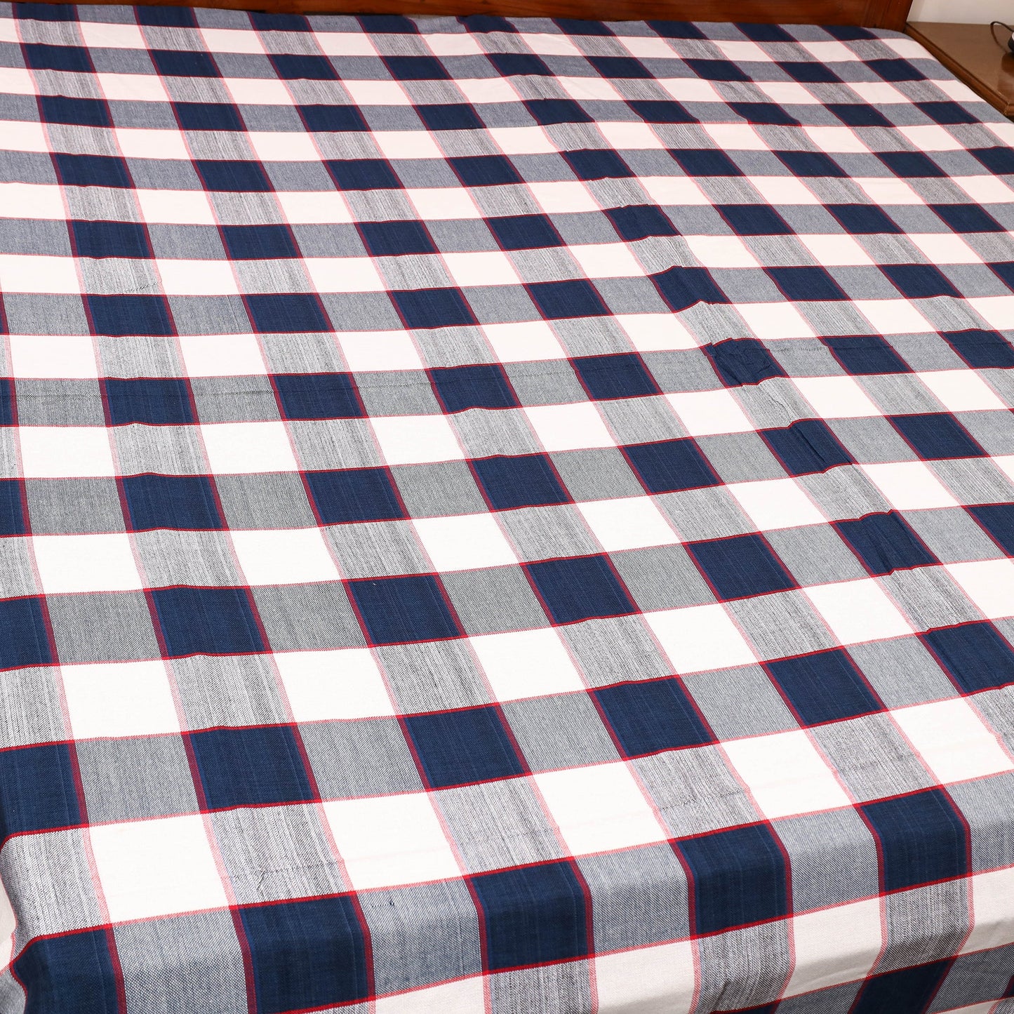 Multicolor - cotton double handloom bed cover (98 x 90 in)