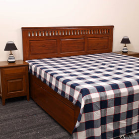 Multicolor - cotton double handloom bed cover (98 x 90 in)