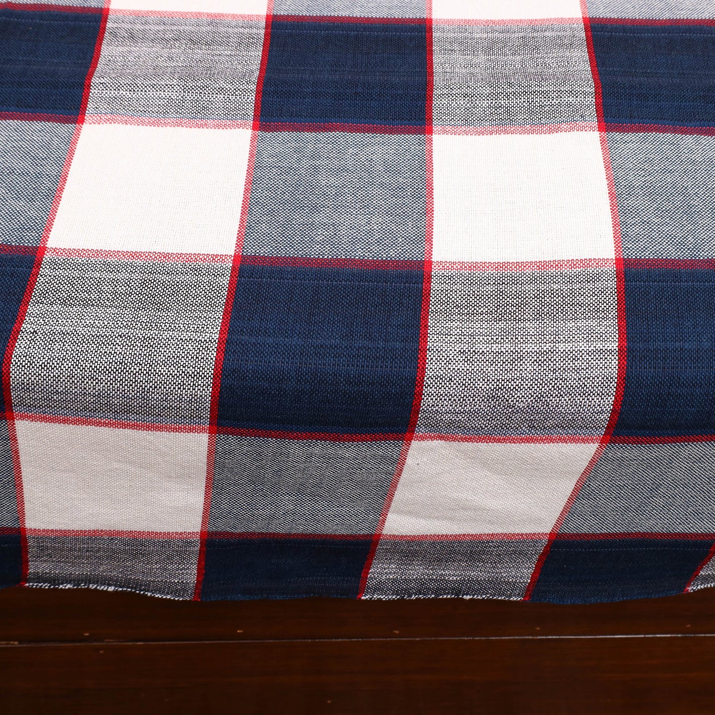Multicolor - cotton double handloom bed cover (98 x 90 in)