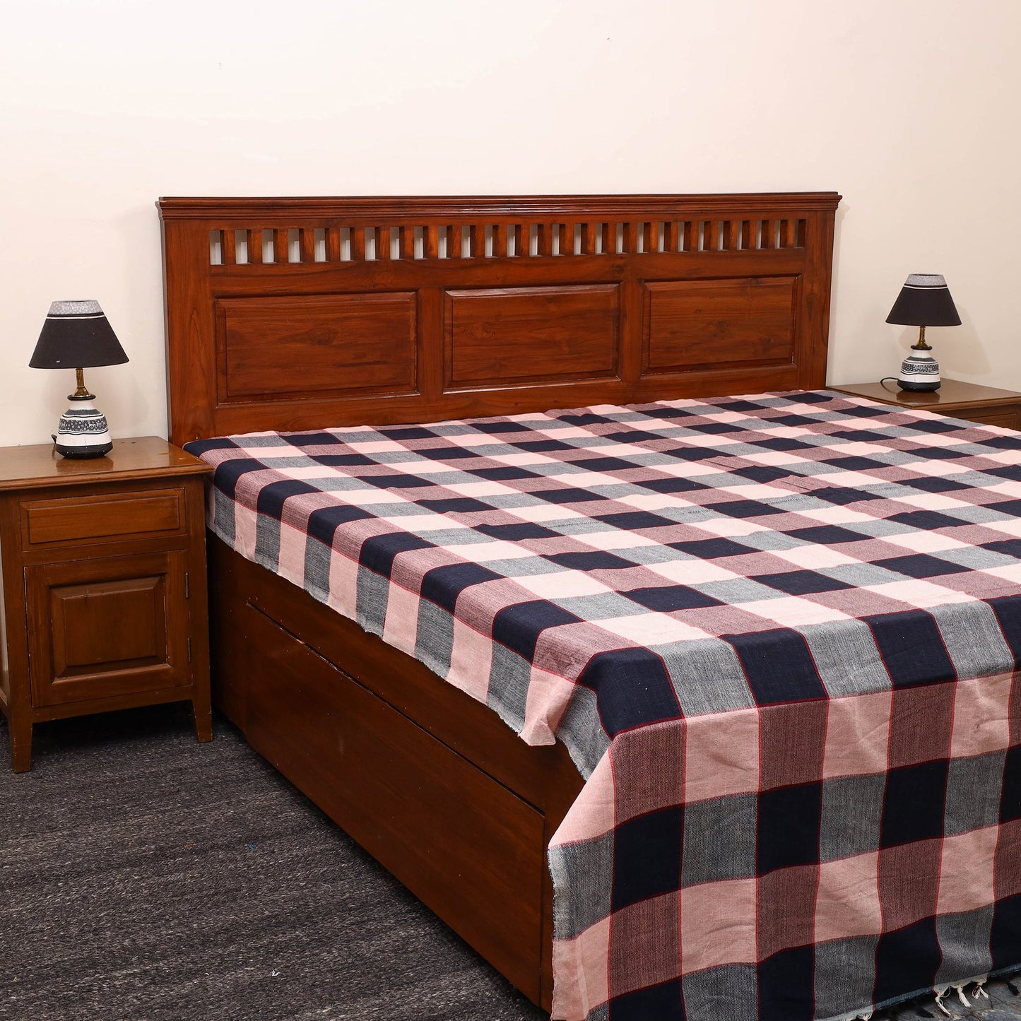 Buy Plain Handloom Bedsheet for Home in India