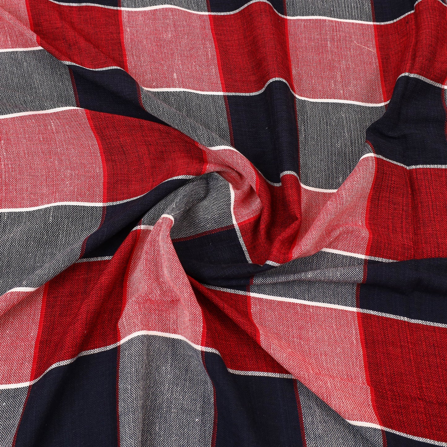 Multicolor - cotton double handloom bed cover (98 x 90 in)