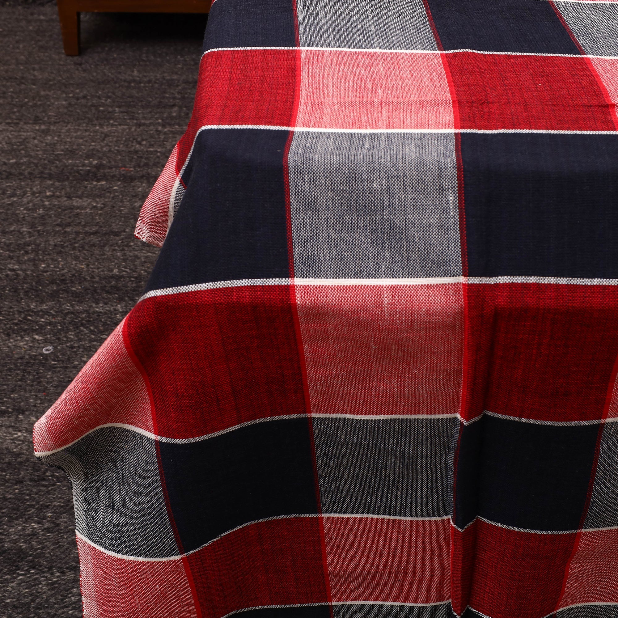 Multicolor - cotton double handloom bed cover (98 x 90 in)