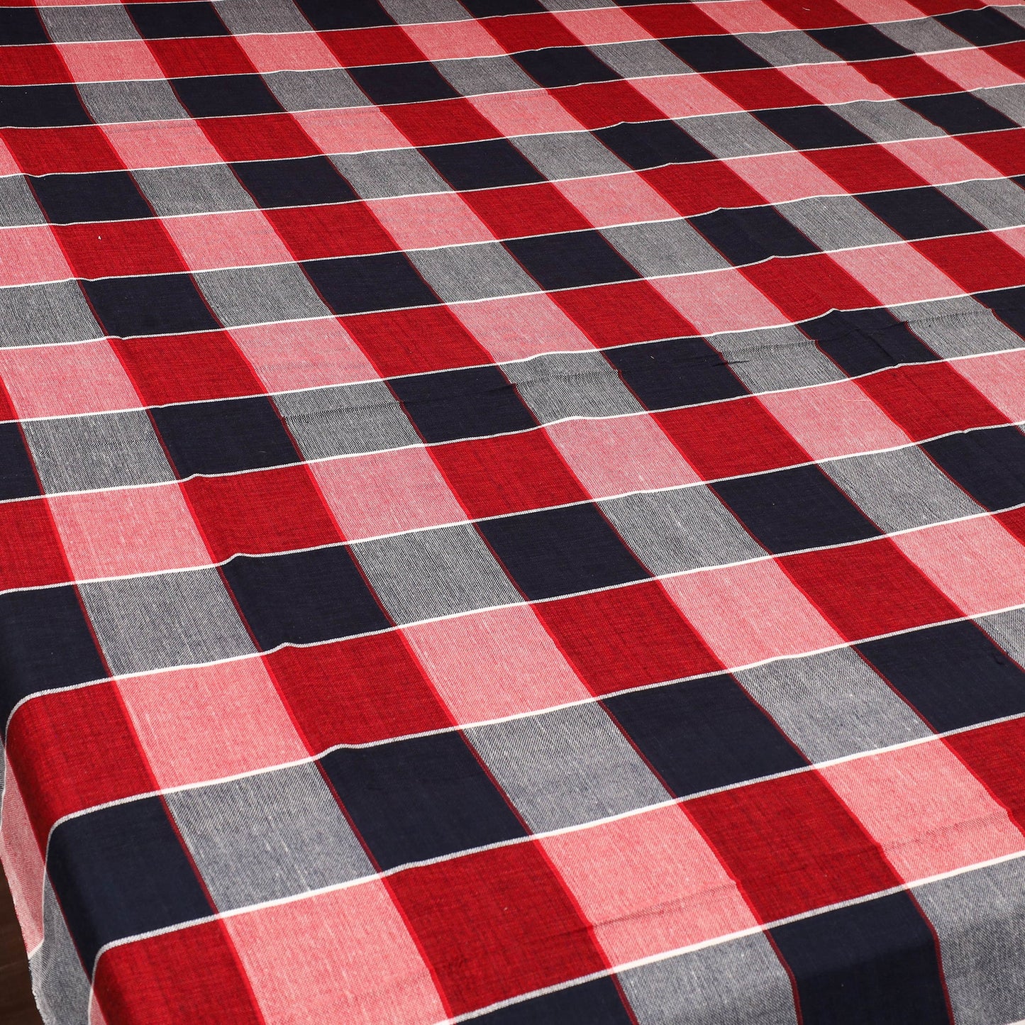 Multicolor - cotton double handloom bed cover (98 x 90 in)