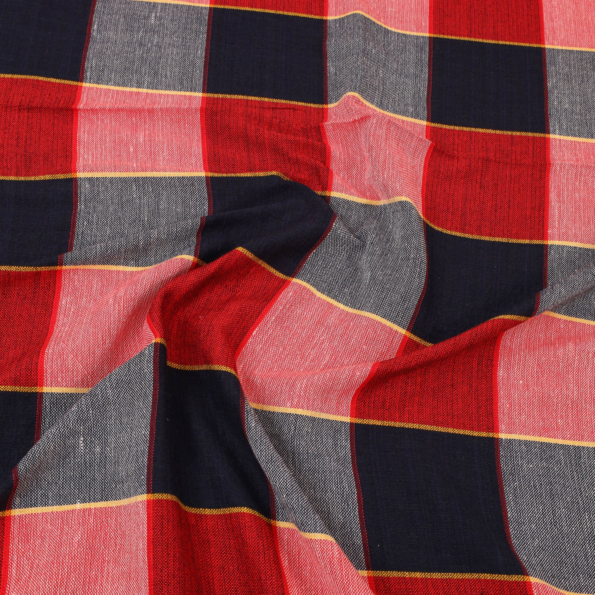 Multicolor - cotton double handloom bed cover (98 x 90 in)