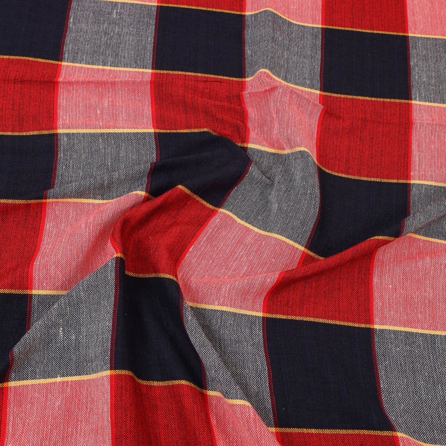 Multicolor - cotton double handloom bed cover (98 x 90 in)