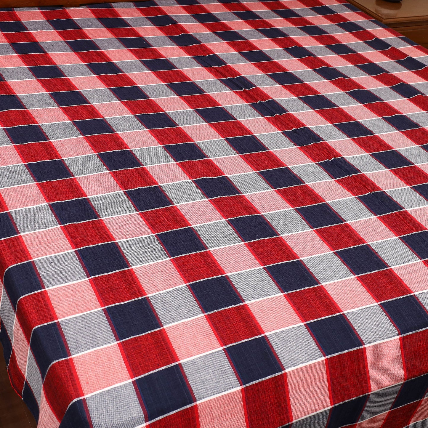 Multicolor - cotton double handloom bed cover (98 x 90 in)