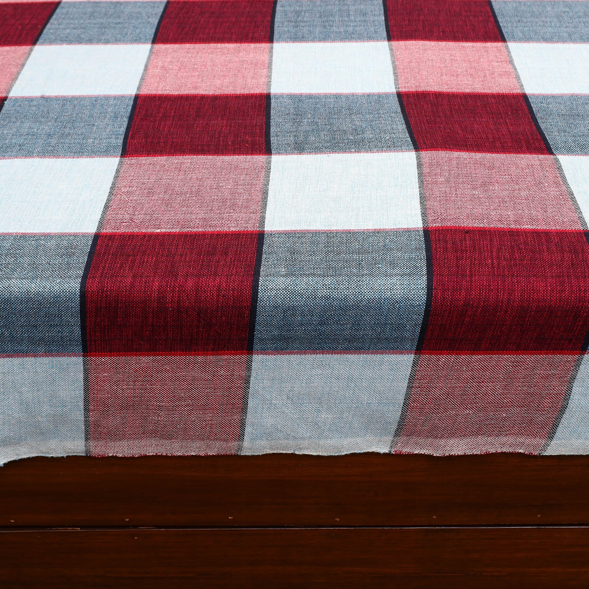 Multicolor - cotton double handloom bed cover (98 x 90 in)