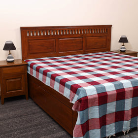 Multicolor - cotton double handloom bed cover (98 x 90 in)